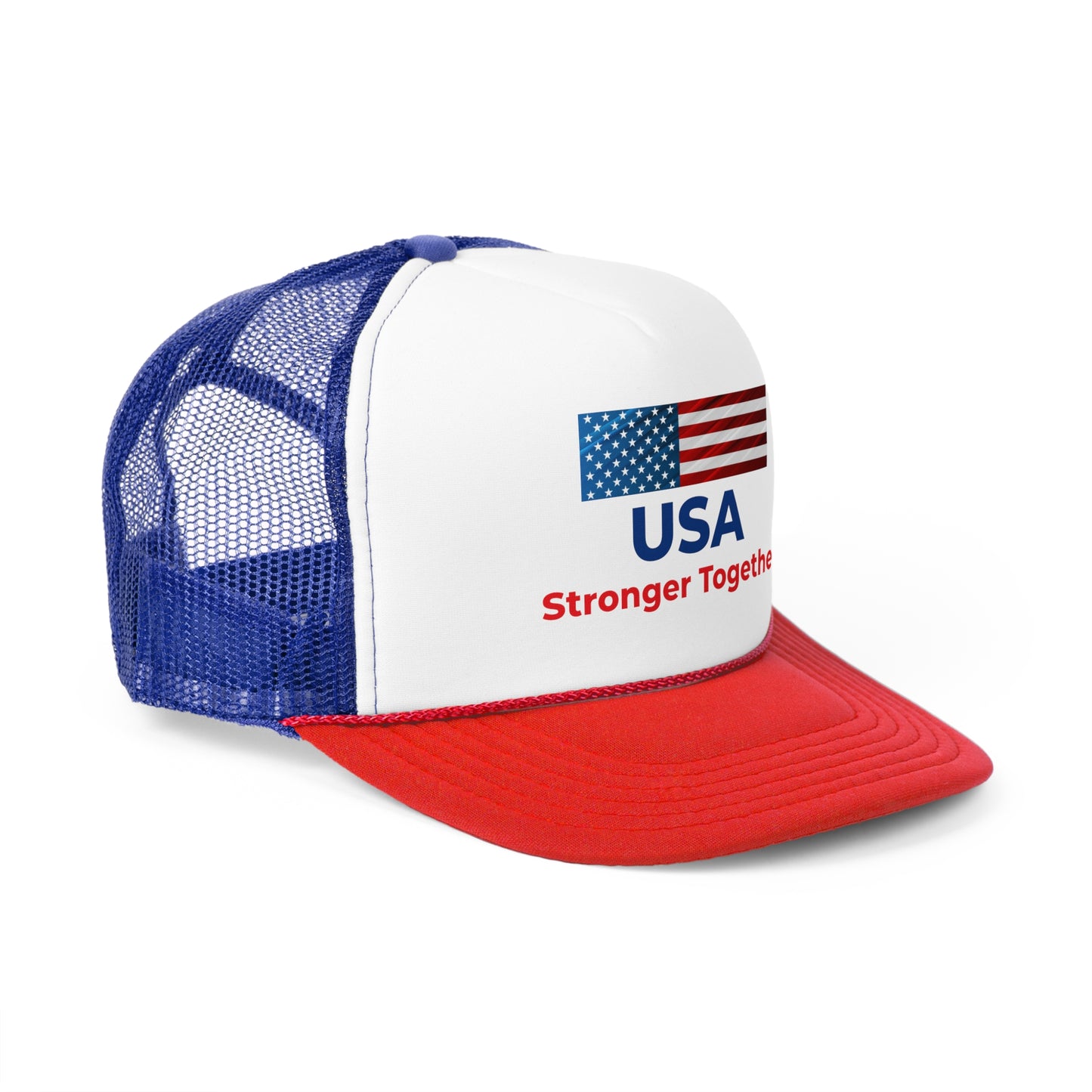 Patriotic Trucker Hats, USA Stronger Together Cap, American Flag Mesh Caps for Festivals, BBQs, Camping, and National Holidays