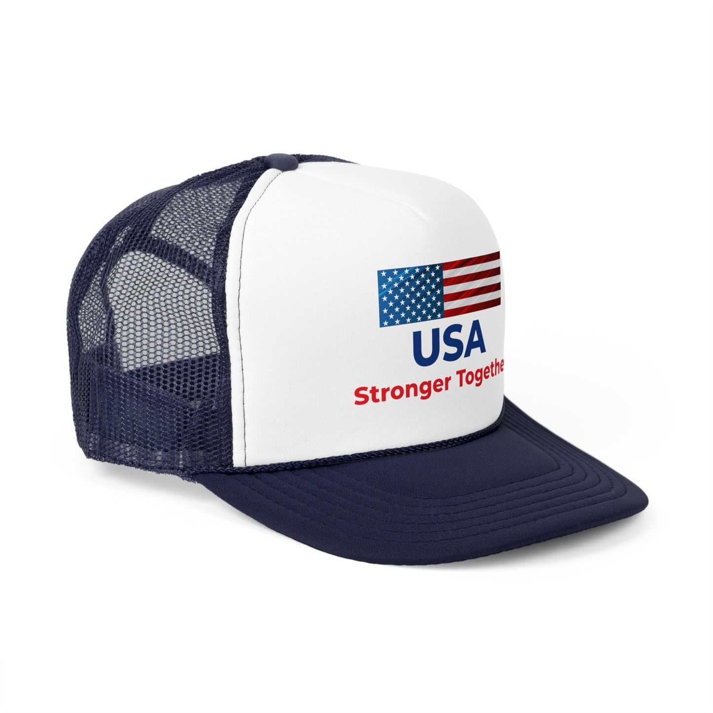 Patriotic Trucker Hats, USA Stronger Together Cap, American Flag Mesh Caps for Festivals, BBQs, Camping, and National Holidays