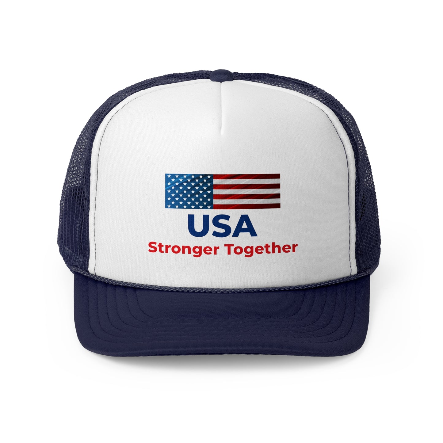Patriotic Trucker Hats, USA Stronger Together Cap, American Flag Mesh Caps for Festivals, BBQs, Camping, and National Holidays