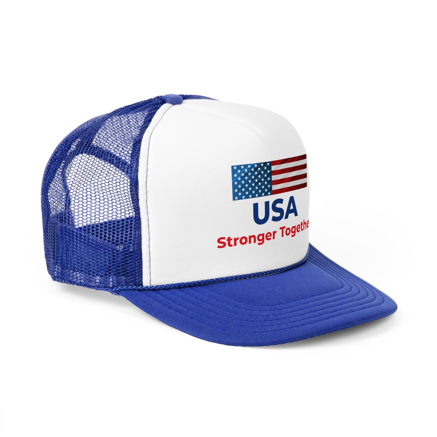 Patriotic Trucker Hats, USA Stronger Together Cap, American Flag Mesh Caps for Festivals, BBQs, Camping, and National Holidays