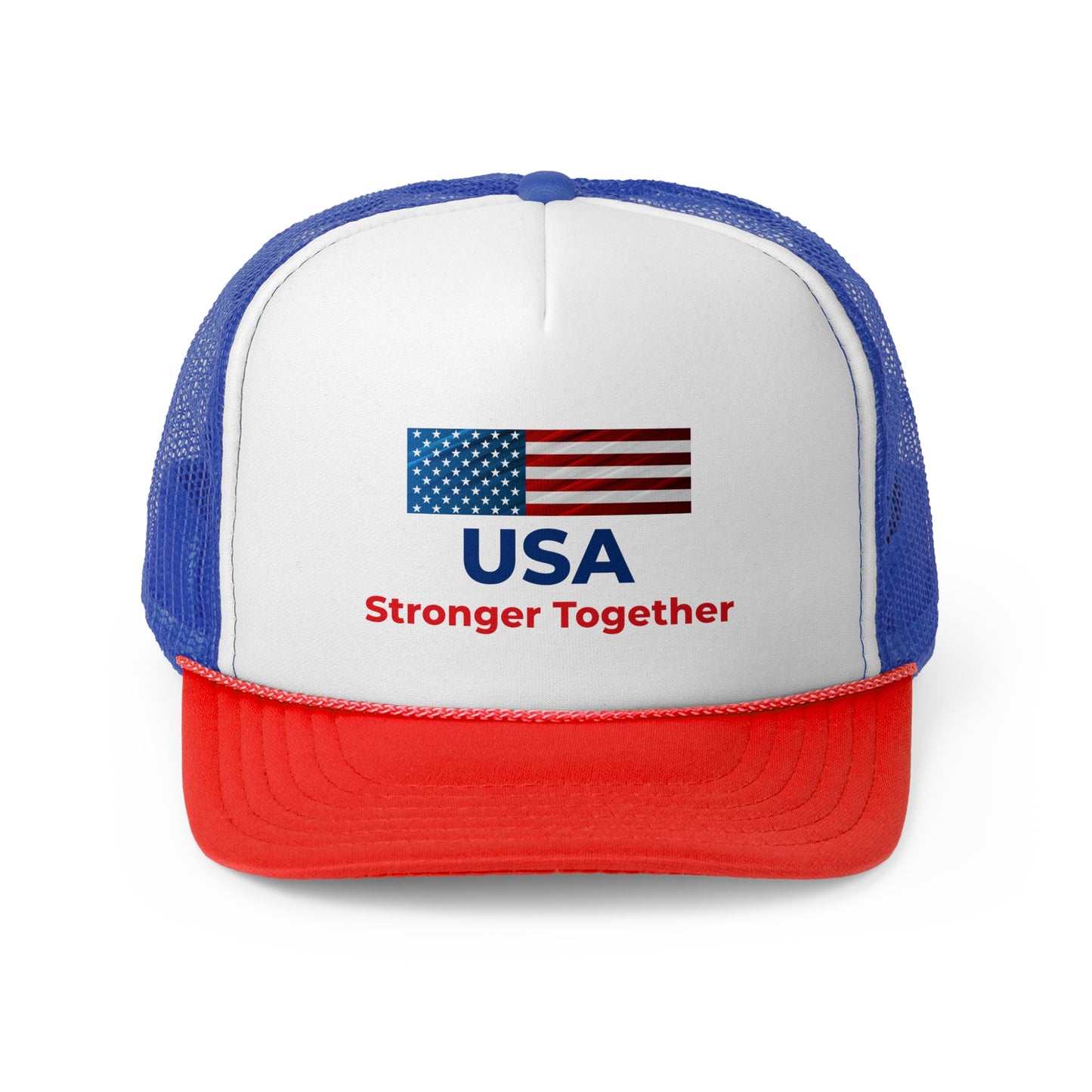 Patriotic Trucker Hats, USA Stronger Together Cap, American Flag Mesh Caps for Festivals, BBQs, Camping, and National Holidays