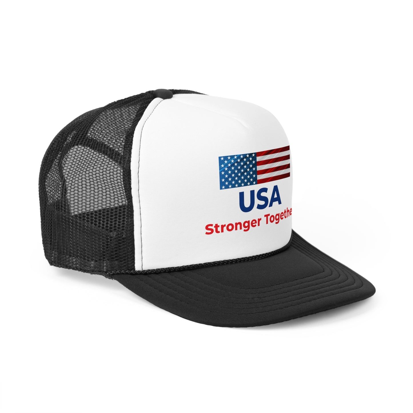 Patriotic Trucker Hats, USA Stronger Together Cap, American Flag Mesh Caps for Festivals, BBQs, Camping, and National Holidays