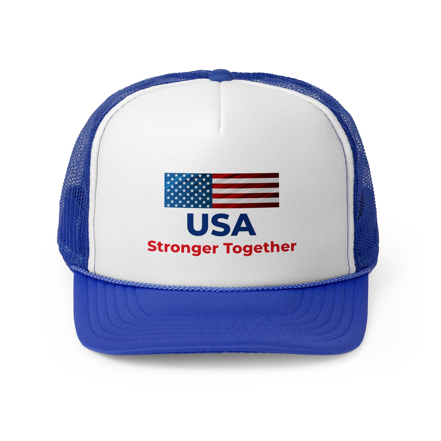 Patriotic Trucker Hats, USA Stronger Together Cap, American Flag Mesh Caps for Festivals, BBQs, Camping, and National Holidays