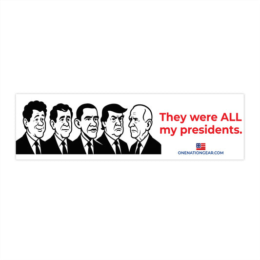 ALL MY PRESIDENTS Bumper Stickers, Car Stickers, Humor Stickers, Gift for Election Enthusiasts, Political Humor Decor